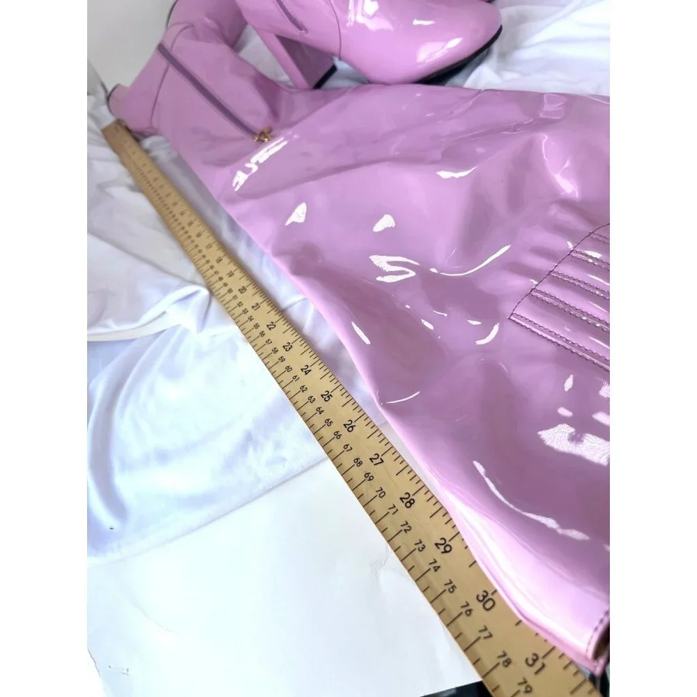 Pink Thigh High Boots Over the Knee Platforms Go Go Boots Size 42